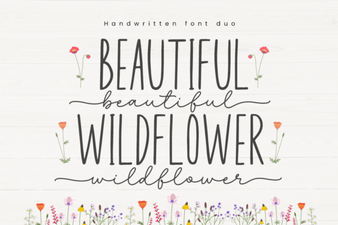 Beautiful Wildflower Duo Font for Design Projects