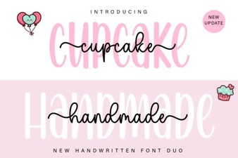 Create Font Combinations with Cupcake Handmade Duo Font